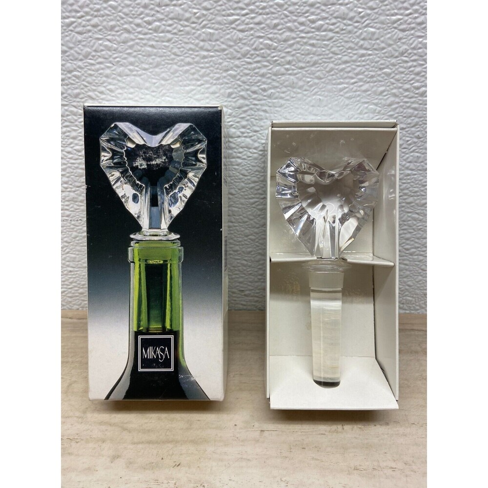 Mikasa Venus Heart Shaped Lead Crystal Bottle Stopper